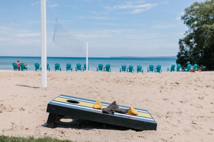 Breakers Resort St. Ignace Private Beach